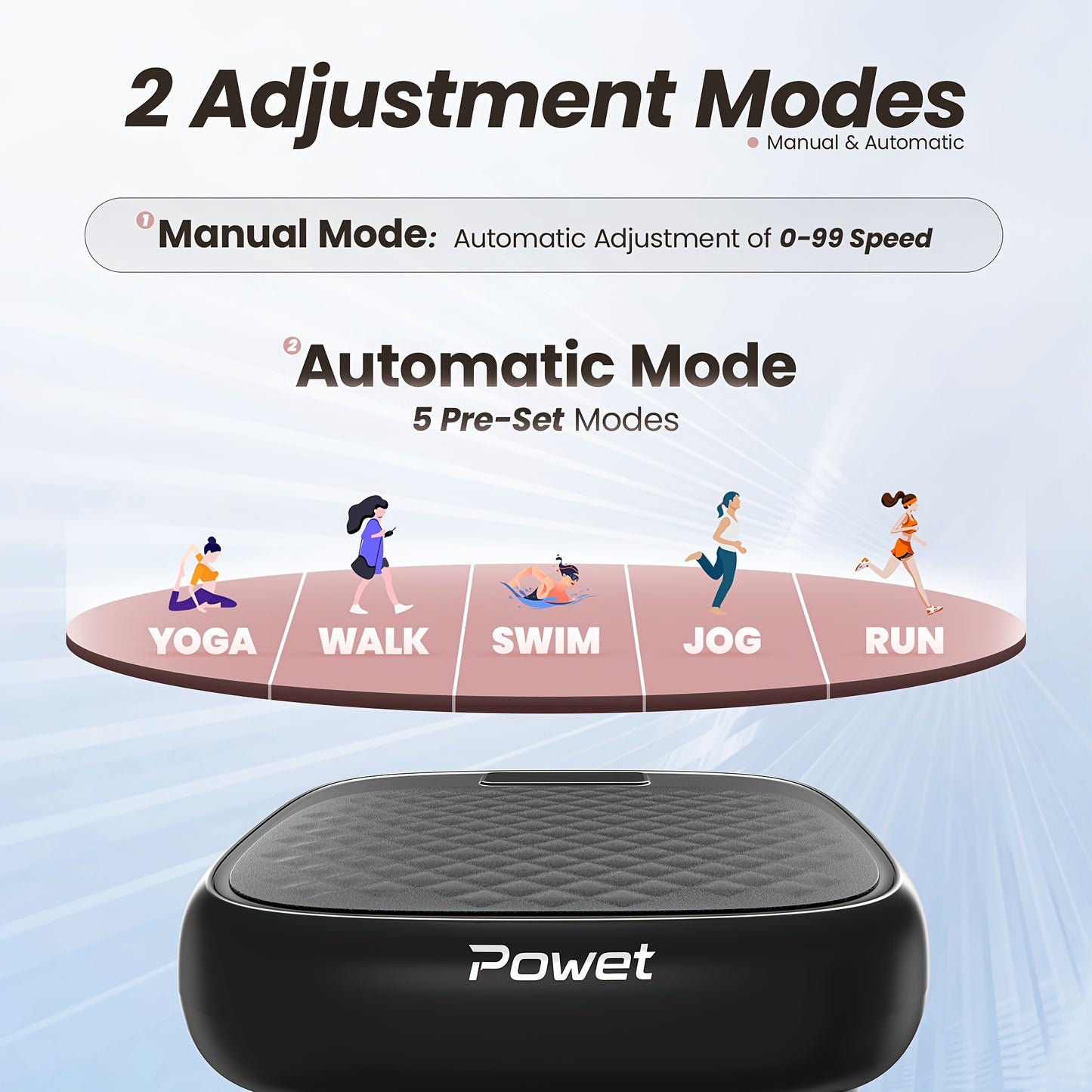 Trilplaat – Vibratieplaat – Powerplate – Vibratietrainer – Fitnessplatform – Compact Mini Formaat – Stevig IJzeren Materiaal – Draagkracht Tot 100 kg