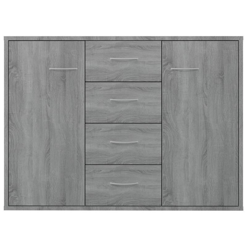 Sideboard – Dressoir – Opbergkast – Kast – Buffetkast – Grijs Sonoma – 88x30x65 cm – Houtwerkstof – Compact & Stijlvol