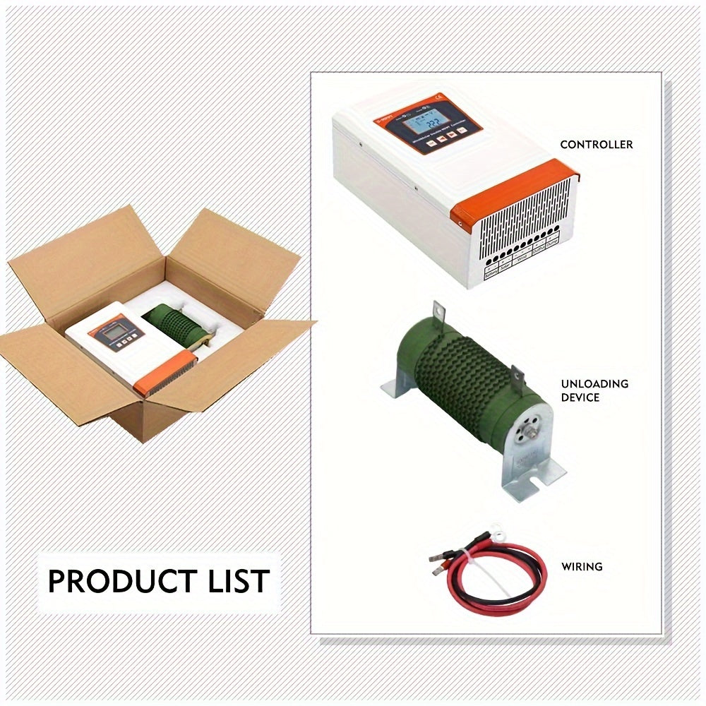 Zonnecontroller – Laadregelaar – Zonnelaadregelaar – Hybrid Controller – MPPT Regulator – Dual MPPT Voor Wind & Zon – LCD Display Met Dump Load – 12V/24V/48V Off-Grid Systemen – 2500W Vermogen – Overbelastingsbeveiliging