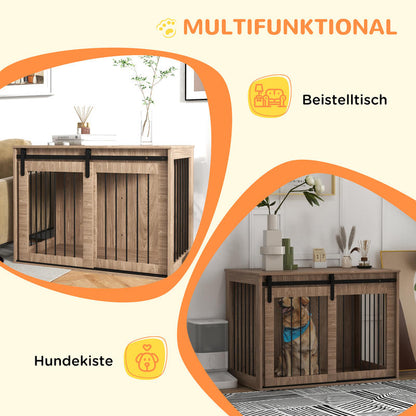 Hondenbench – Hondenkooi – Hondenhok – Bench – Dierenkooi – Opvouwbaar – Stevig Metalen Frame – Inklapbaar Met Handvat