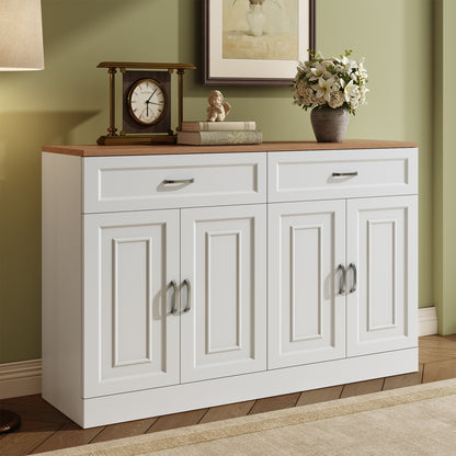 Dressoir – Sideboard – Opbergkast – Ladekast – Witte kast – 120 cm breed – Softclose deuren & laden