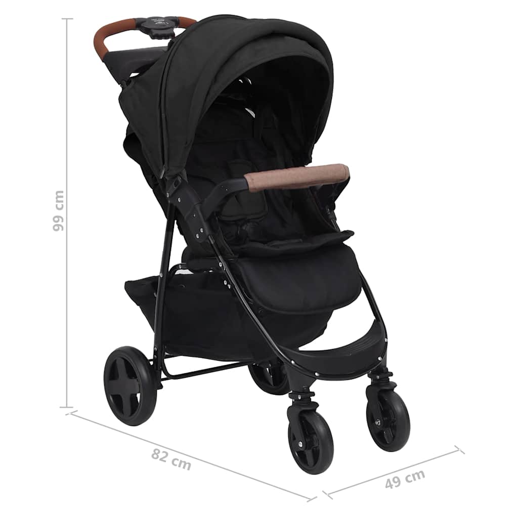 Buggy – Kinderwagen – Wandelwagen – Plooibuggy – Reisbuggy – Stevig Stalen Frame – Verstelbare Rugleuning & Voetensteun