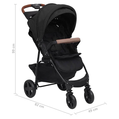 Buggy – Kinderwagen – Wandelwagen – Plooibuggy – Reisbuggy – Stevig Stalen Frame – Verstelbare Rugleuning & Voetensteun