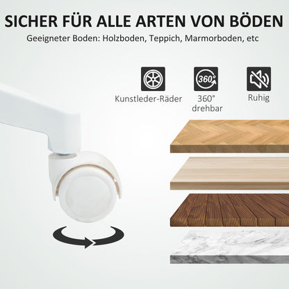 Bureaustoel – Bureaustoel Met Wieltjes – Bureaustoel Met Draaifunctie – Kantoorstoel – Werkstoel – Grijs – Ademend Mesh Rugleuning – Zachte Foamzitting