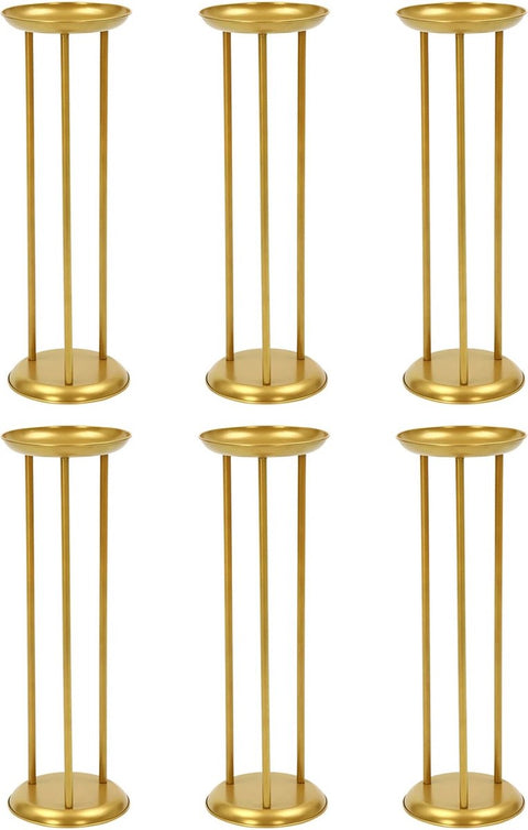 Set van 6 Gouden Bloemenstands - 80 cm Hoge Decoratieve Middelpunt Vazen voor Bruiloften en Feestdecoratie - Bruiloft Decoratie - Luxe Bloem Display Stand