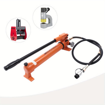 Hydraulische Handpomp – Handpomp – Overhevelpomp – Vloeistofpomp – Brandstofpomp – 200 cm Rubber Slang – Automatische Drukschakeling