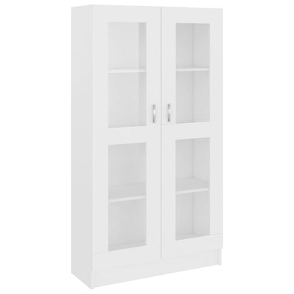 Modern -Standing Showcase Cabinet with Shutter Doors - Particleboard, Assembly, Spacious Display Suitable for & Office Decor - Wood Material (Standalone)