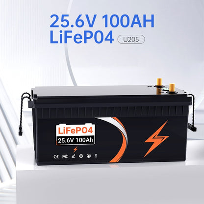 LiFePO4 Accu – Lithium Accu – Camper Accu – Energieopslag – 25.6V 100Ah – 800A Piekstroom – 10 Jaar Levensduur