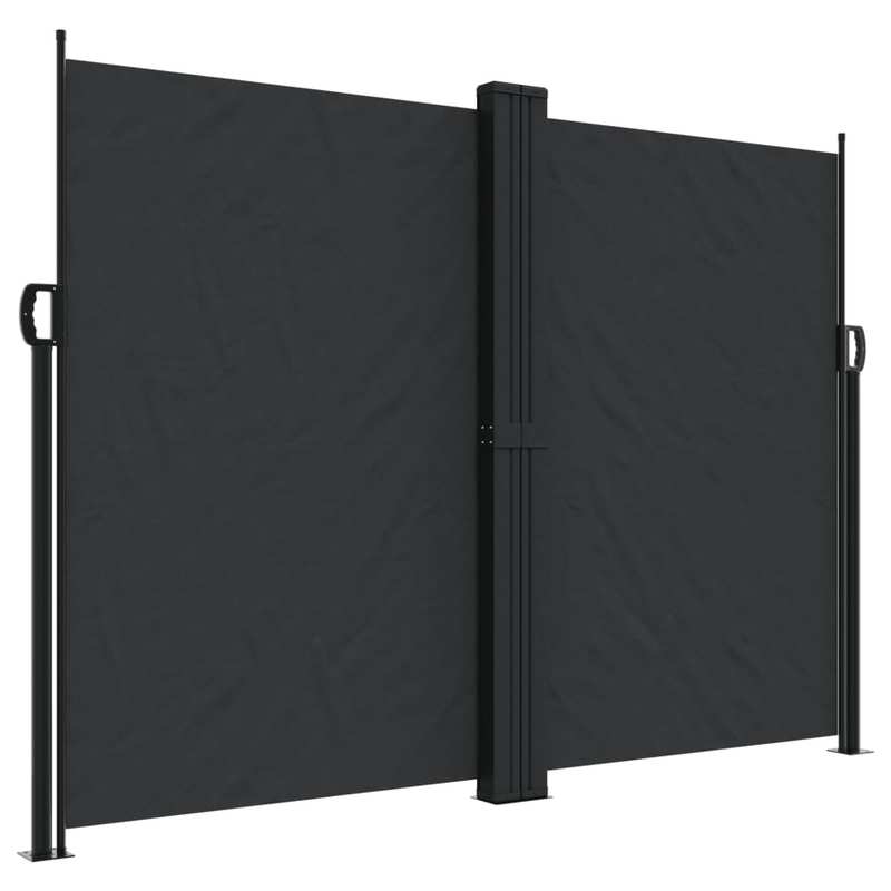 Windscherm – Windafsluiting – Balkonscherm – Terrasscherm – 180 X 600 Cm – Stevig Stalen Frame – Polyester Doek Met PU-Coating - Zwart