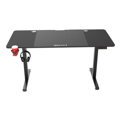 Verstelbaar Bureau – Zit-Sta Bureau – Elektrisch Bureau – Ergonomisch Bureau – Wit 140x60 cm – Traploos Verstelbaar 72-117 cm – Geheugenfunctie