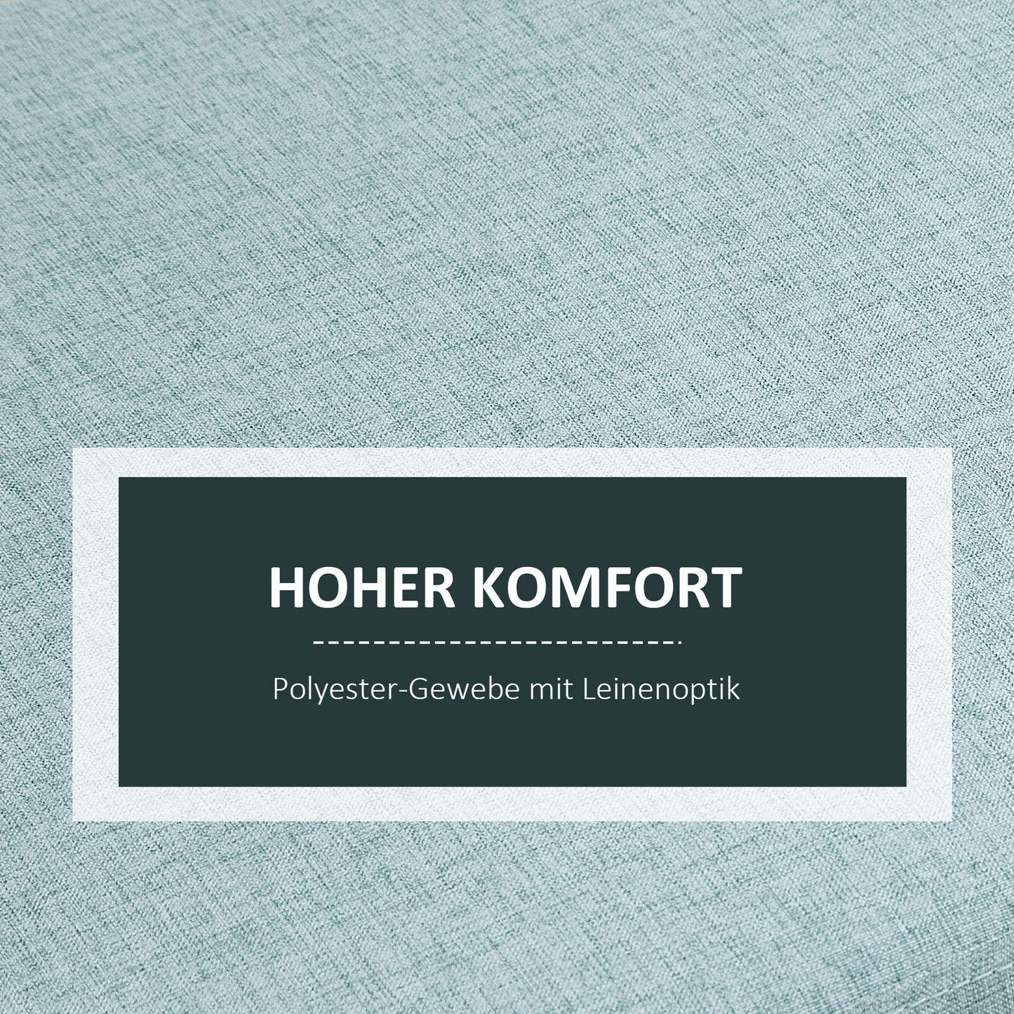 Opbergbank – Opbergbank – Bankje – Zitbank – Poef – Linnen-Look Kussen – Massief Houten Poten – 110x39x45 cm – Lichtgroen