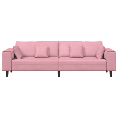 Velvet Bank – Fluwelen Sofa – Zitbank – Loungebank – Slaapbank – Zacht Fluweel – Stevig Houten Frame – Turquoise Zonder Ottoman