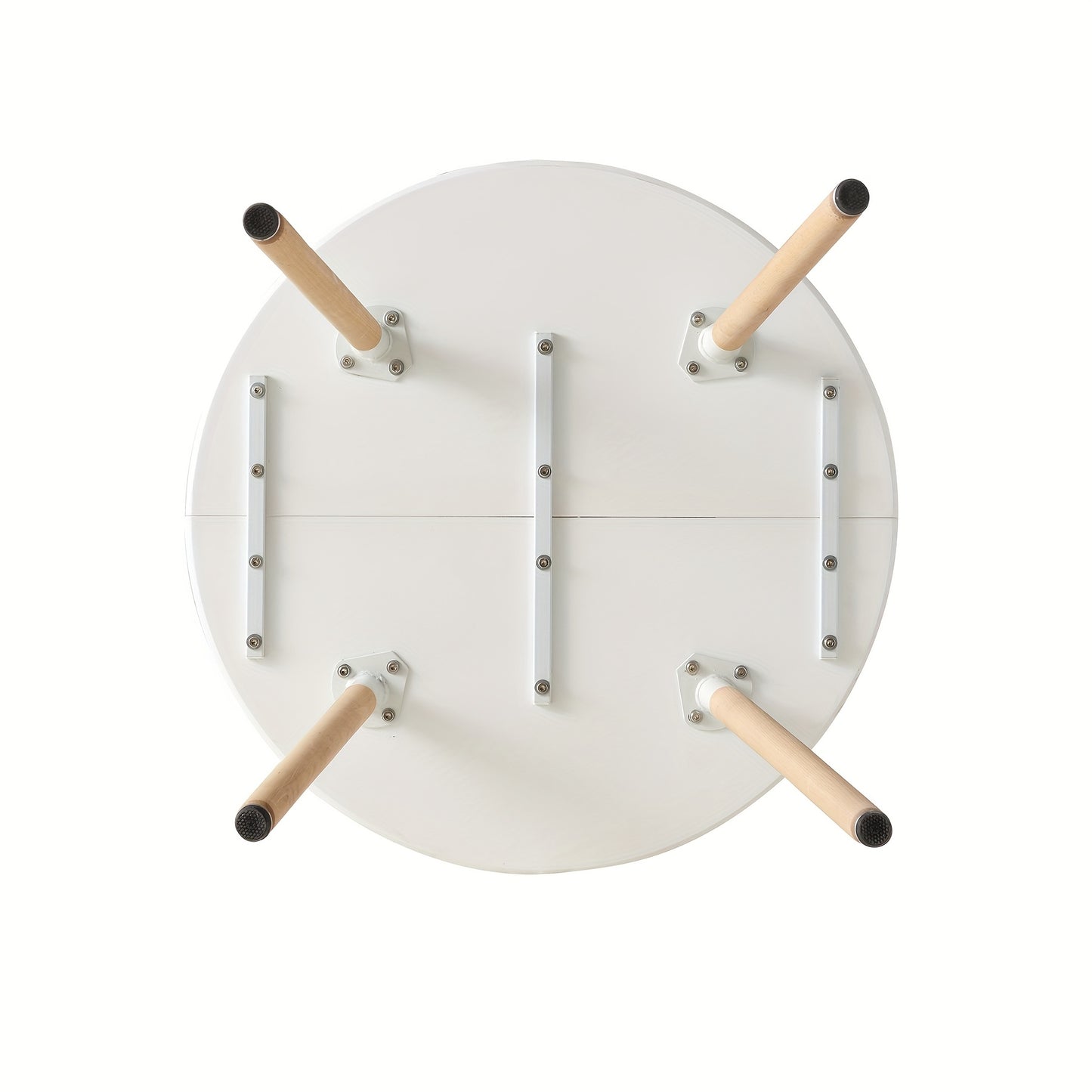 Scandinavische Eettafelset – Eetkamerset – Keukentafel Set – Diningset – Compacte Tafel met Stoelen – MDF & Beukenhout Blad – Modern Minimalistisch Design – Grijze Stoelen