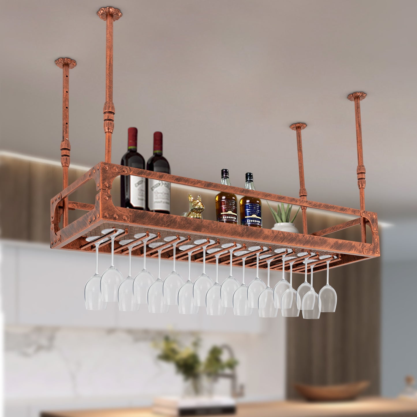 Wijnrek – Flessenrek – Wijnhouder – Wijnopberger – Wijnbord – Vrijstaand – Compact – Stevig Houten Ontwerp – Geschikt Voor Keuken En Bar