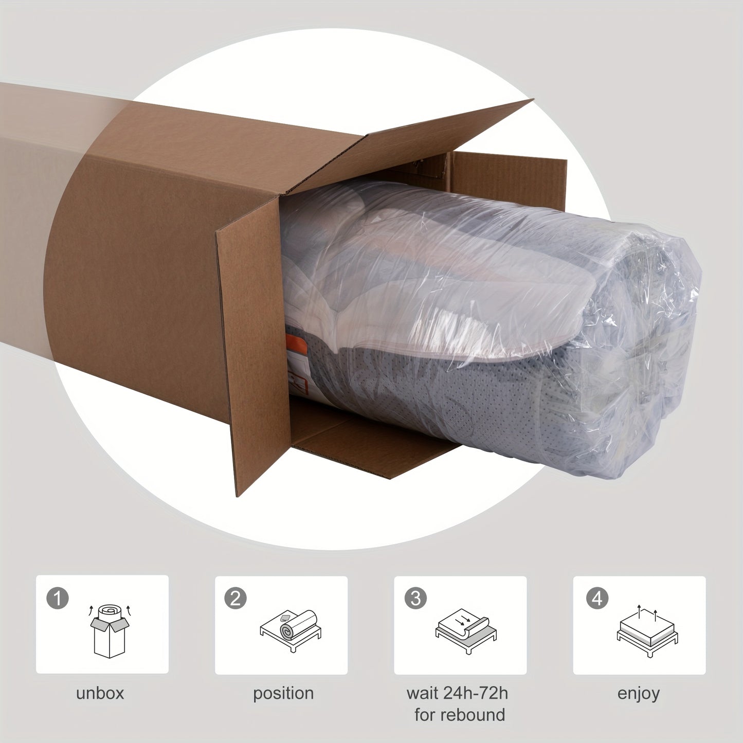 15cm Folding Memory Foam Mattress Topper & Travel Mattress | Polyester Cover, Hybrid Construction, Pocketed Coil, Euro Top, Medium Feel, Non-woven Weaving, Twirest Brand, 90x200cm, 120x200cm, 140x200cm, 160