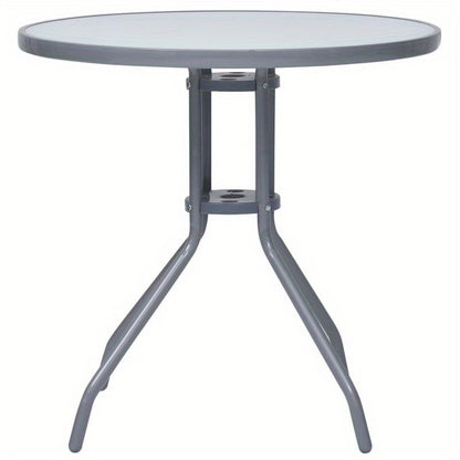 Bistrotafel – Tuintafel – Balkon Tafel – Terrastafel – Buiten Tafel – Aluminium – Rond – Lichtgewicht & Ruimtebesparend – Stevige Metalen Poten