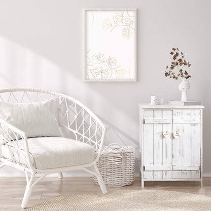 Nachtkastje – Opbergkastje – Kastje – Bijzettafel – Dressoir – Shabby Chic Wit – 2 Deuren – 3 Legplanken – 70x51x30 cm – Lichtgewicht Paulownia Hout
