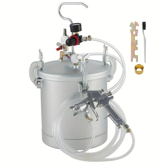 Verfspuit – Verfpistool – Spuitpistool – Verfspuitsysteem – Verfpomp – Handheld – 10L Drukvat – Metalen Behuizing