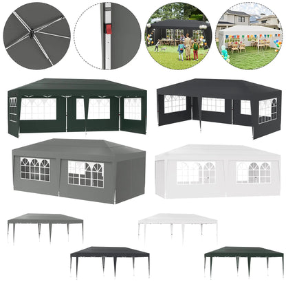 Vouwtent – Partytent – Tuinpaviljoen – Tentje – Overkapping – 3x6 Meter – Verstelbare Hoogte 2,44-2,64m – Weerbestendig Oxford Polyester Anthraciet