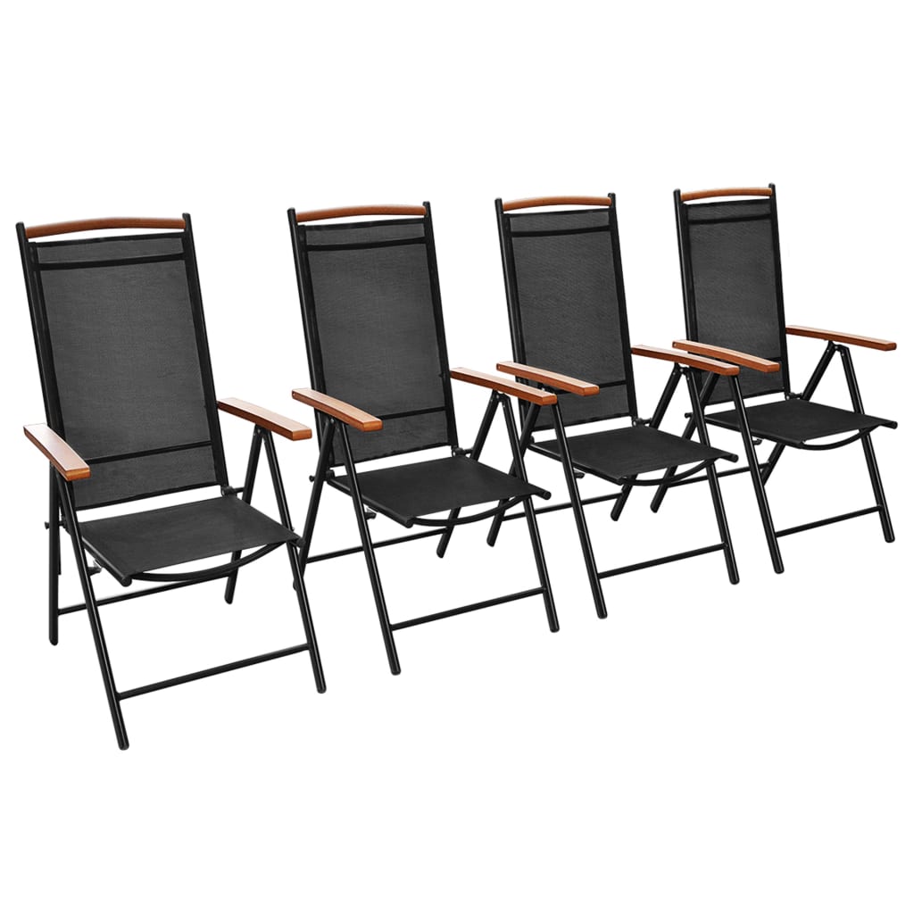 Tuinstoelen – Inklapbare Stoelen – Balkonstoelen – Aluminium Frame – Verstelbare Rugleuning – Weerbestendige Bekleding