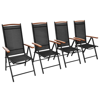 Tuinstoelen – Inklapbare Stoelen – Balkonstoelen – Aluminium Frame – Verstelbare Rugleuning – Weerbestendige Bekleding