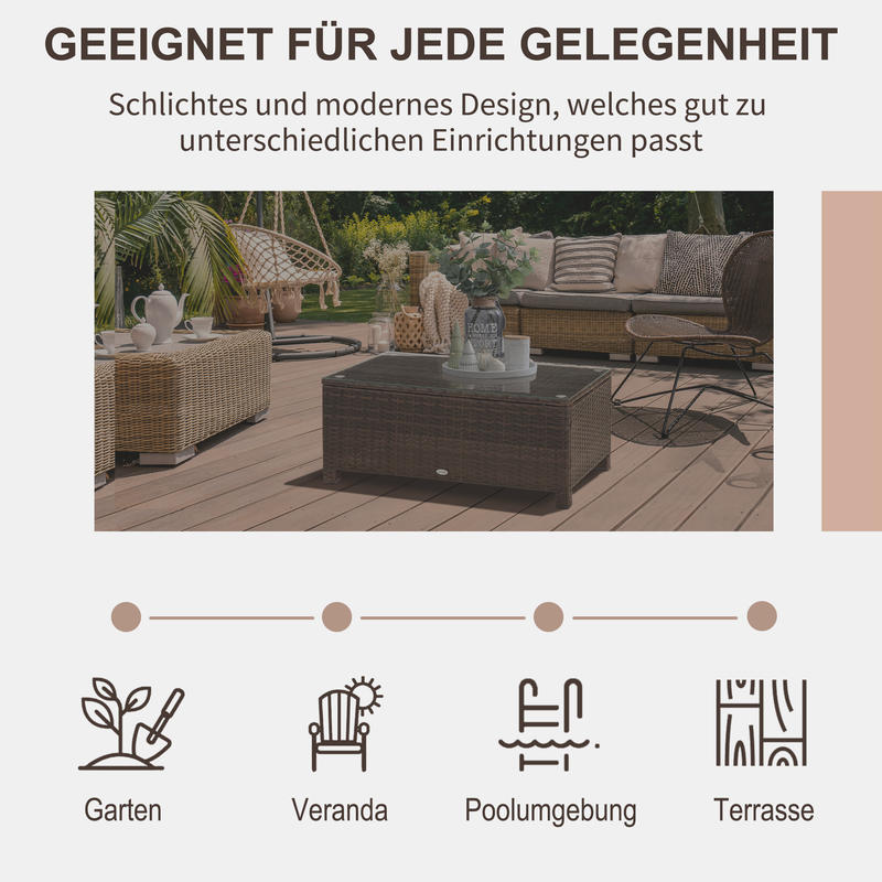 Ronde Tafel Buiten – Tuin Tafel – Bistro Tafel – Balkon Tafel – Terras Tafel – Weerbestendig Metaal – Compact & Onderhoudsvriendelijk