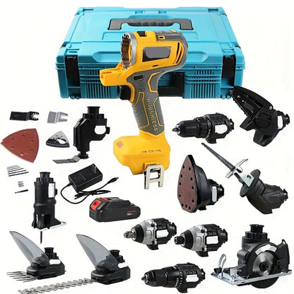 Accuboormachine – Accu Schroefboormachine – Boormachine – Klopboormachine – Accu Boortol – 12-in-1 Multitool Set – Krachtige 48V Batterij – Met Kunststof Koffer