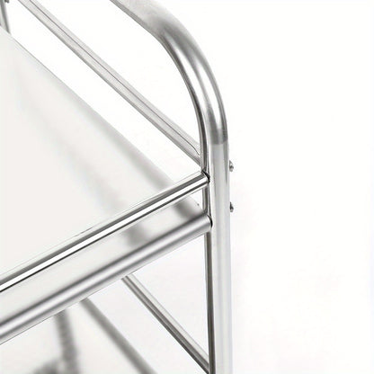 Opberwagen – Opbergwagen – Opbergrek – Werkplaatswagen – Verrijdbare Kar – 3-laags Metalen Frame – Soepele Wielen – 61x36x75 cm – Stevig & Duurzaam