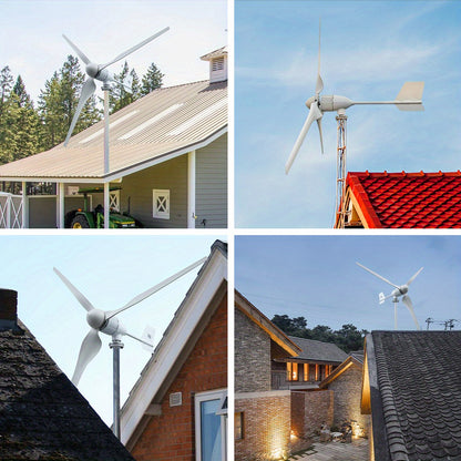 Windturbine Horizontale As – Windgenerator – Windmolen – Energie Generator – Huisenergie Systeem – 1500W 24V – Laag Geluid – MPPT Controller