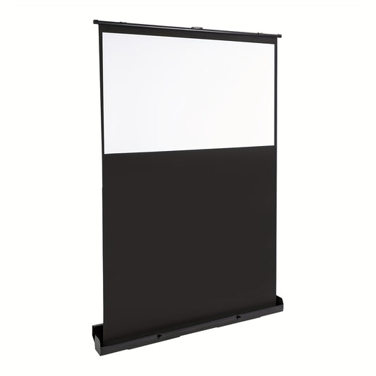 Mobiel Vloerprojectiescherm – Draagbaar Projectiescherm – Presentatiescherm – Thuisbioscoop Scherm – Gaming Scherm – 152,4 cm 16:9 – Handmatig Uittrekbaar Aluminium Frame met Glasvezel