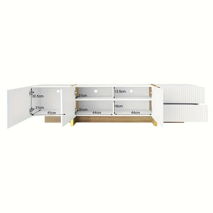 Tvmeubel – Televisiekast – Tv Kast – Tv Meubel – Tv Dressoir – 190 cm – Met 3 Deuren en 2 Lades – Lichtgewicht en Modern Design