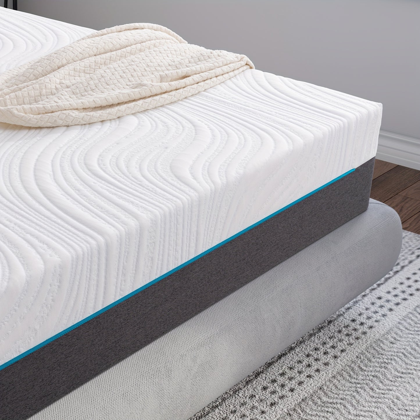 18/20cm 160x200cm Memory Foam Mattress | Soft Comfortable Fabric Medium Softness for Optimal Body Support & Comfortable Sleep, Polyester Cover, Hybrid Construction, Euro Top, Pocketed Coil, Twirest Brand