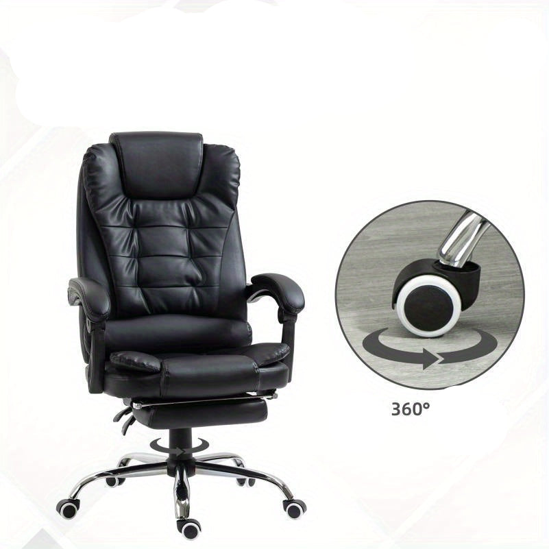Ergonomische Bureaustoel – Verstelbare Werkstoel – Draaibare Bureaustoel – Kantoorstoel – Thuiswerkstoel – Memory Foam Kussen – Metalen Chroom Frame