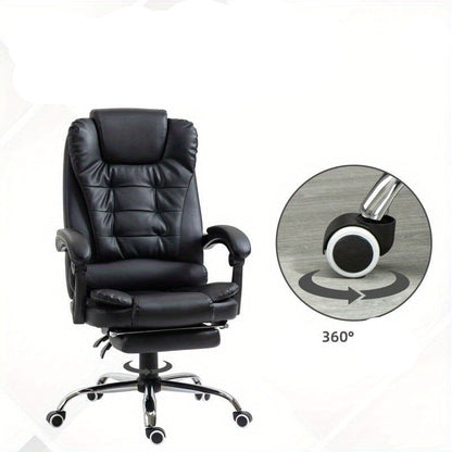 Ergonomische Bureaustoel – Verstelbare Werkstoel – Draaibare Bureaustoel – Kantoorstoel – Thuiswerkstoel – Memory Foam Kussen – Metalen Chroom Frame