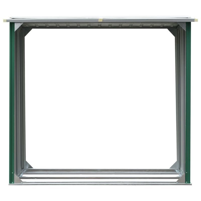 Heavy-Duty Metal Outdoor Storage Shed - 172x91x154cm Green Solid Structure with Ventilation Holes, Durable Weather-Resistant Design for Firewood, Tools & Garden Supplies - Multi-Purpose Organizer for Backyard, Patio, Garage,