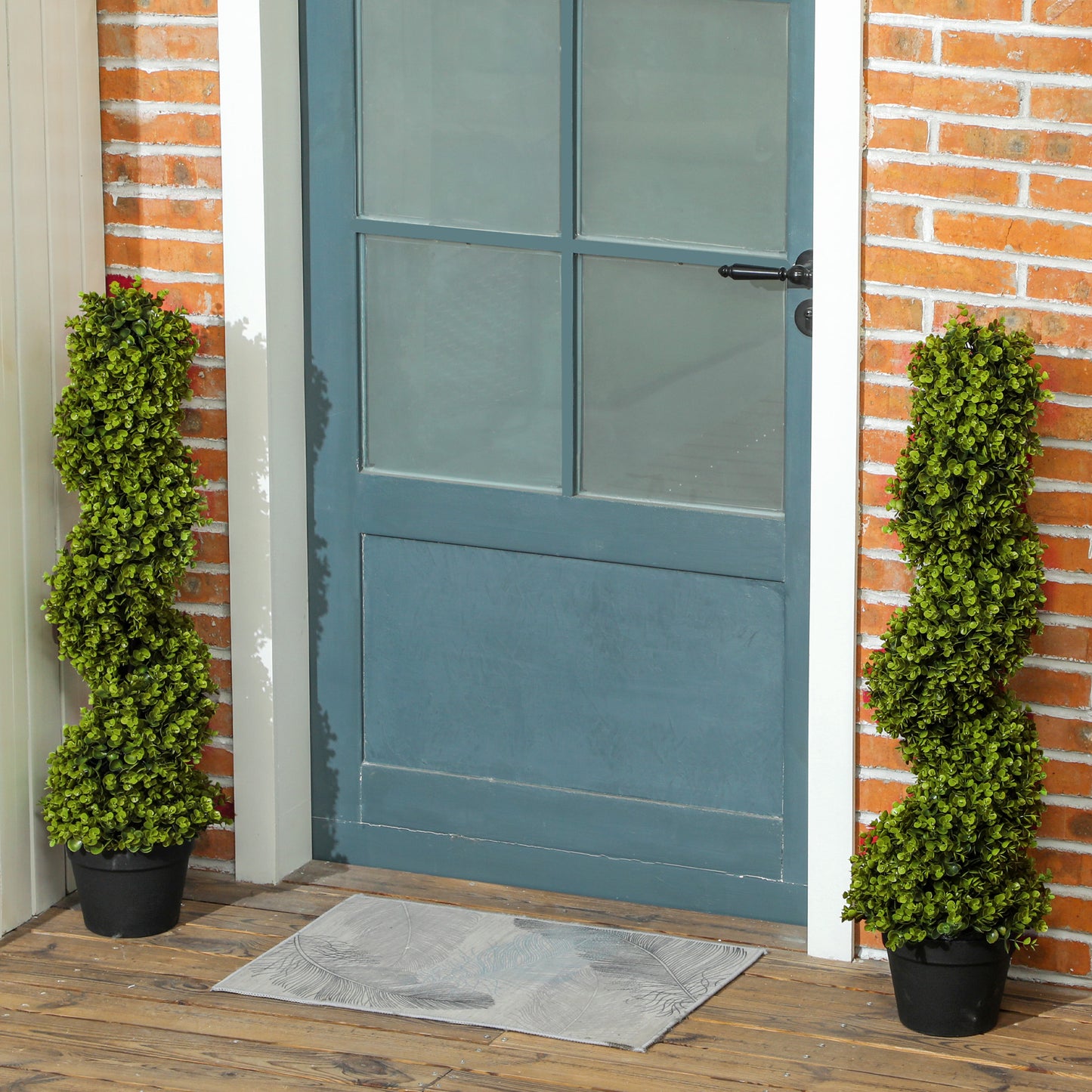 Kunstplant – Kunstbloemen – Nepplant – Kamerplant – Decoratieplant – 2 stuks in pot – 90 cm hoog – Onderhoudsvrij kunststof