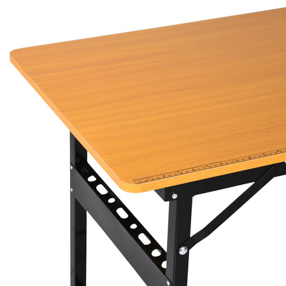 Werkbank – Klusbaantje – Werktafel – Opvouwbare Werkbank – Montagebank – Inklapbaar en Draagbaar – MDF Werkblad 100x60x75,5 cm Geel/Zwart