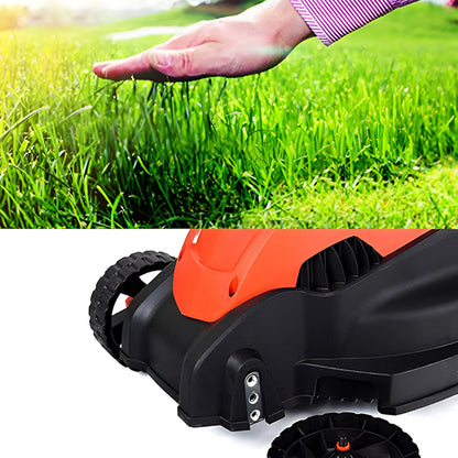 1600W Electric Lawn Mower with 33 cm Cutting Width, 3-Level Height Adjustment, and 32L Grass Collection Bag, Brush Cutter and Trimmer