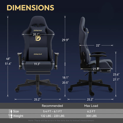 Gamingstoel – Gamestoel – Bureaustoel – Werkstoel – Ergonomische Stoel – Fluweelzachte Suède Bekleding – Verstelbare Rugleuning 90°-165°