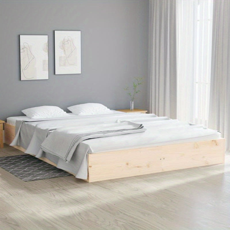 Bedframe – Bed – Kinderbed – Eenpersoonsbed – Meubel – Houten Hardhout – Geschikt Voor Matras 120x200 Cm – Modern Design