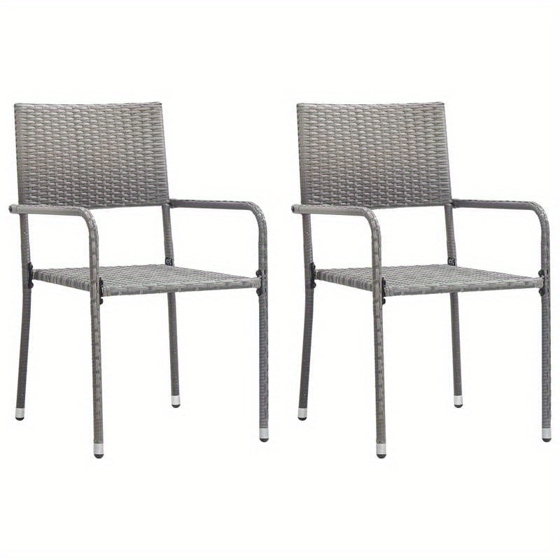 Buiten Eettafelset – Buitentafelset – Tuinset – Balkonset – Kampeertafel – Roestvrij Staal – Weerbestendig – Stevige Zuilbasis - Grijs