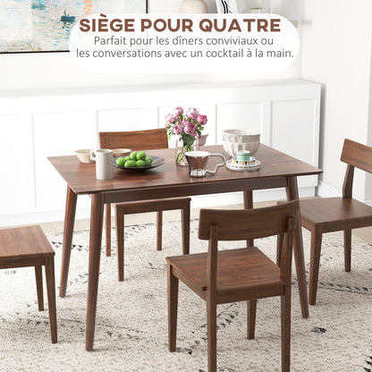 Eettafel – Tafel – Keukentafel – Houten Tafel – Houten Eettafel – 120x75x76 cm – Massief Hout, Geschikt Voor 4-6 Personen