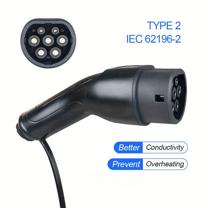 Oplader elektrische auto – EV-lader – Laadkabel – Laadstation – Thuislader – 7,2 kW 1-fase – TPU Laadkabel 5m met Muurbevestiging