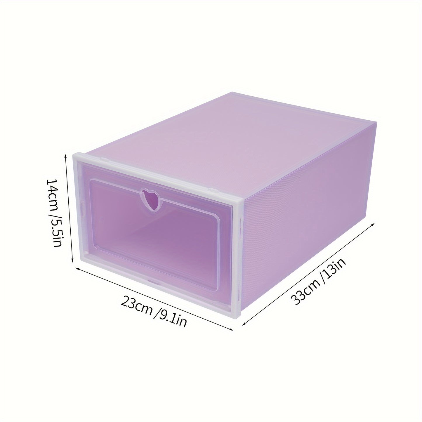 Schoenenbox – Schoenendoos – Opbergdoos – Schoenopberger – Plastic Opbergcontainer – Set van 20 – Stapelbaar – Transparant Deksel – Duurzaam PP Materiaal – Paars – Ruimtebesparend – 33x23x14 cm