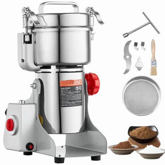 Krachtige Graanmaler – Specerijenmaler – Kruidenmolen – Elektrische Grinder – 2000W Motor – 500 Gram Capaciteit
