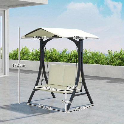 Heavy duty porch swing chair suitable for patio, yard, garden, lawn, Patio Furniture, Adjustable Canopy, Weatherresistant Material, Rocking Chair, Familyfriendly Seating