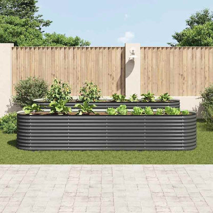 Plantenrek – Bloemenbak – Plantenbak – Moestuinbak – Verhoogde Bak – Gegalvaniseerd Staal – 400x80x81 cm – Robuust & Weerbestendig