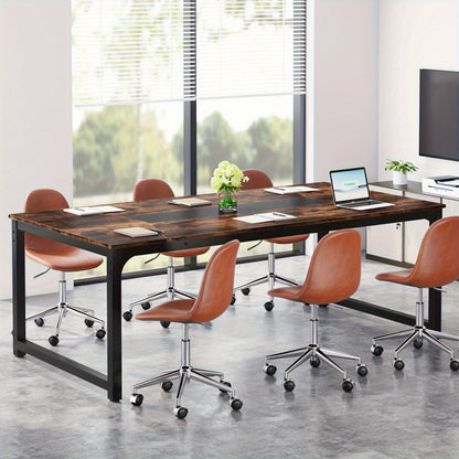 Vergadertafel – Bureautafel – Werktafel – Eettafel – Conferentietafel – Industrieel Design – Robuust Houten Blad 180x90 cm