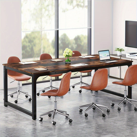 Vergadertafel – Bureautafel – Werktafel – Eettafel – Conferentietafel – Industrieel Design – Robuust Houten Blad 180x90 cm