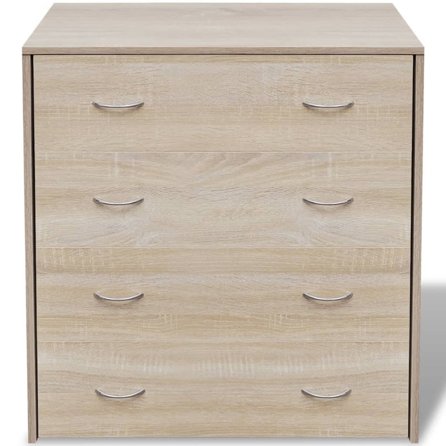 Dressoir – Sideboard – Ladekast – Opbergkast – Kast – 4 Lades – Compact 60x30,5x71 cm – Eiken Kleur Met Hoekplanken